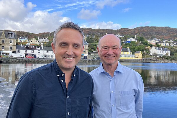 Alex and Alan at Tarbert Harbour